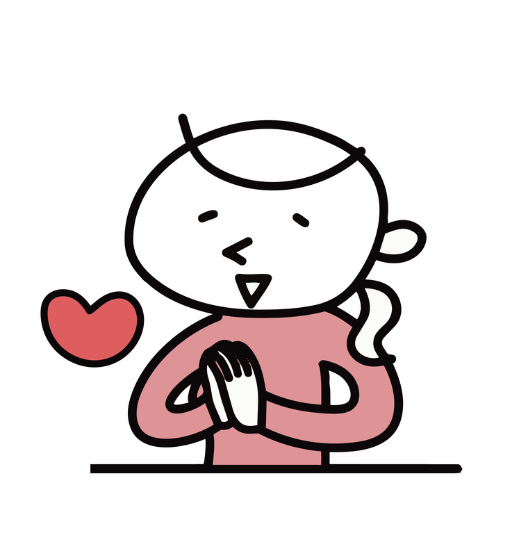 穏やかに過ごす女性のイラスト